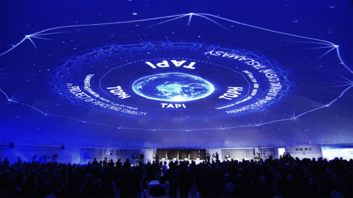 TAPI Groundbreaking Ceremony Dome Projection – Turkmenistan (2015)